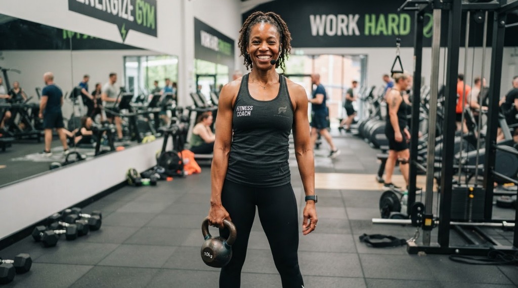 Fitnesstrainerin Sarah Meyer im Gym